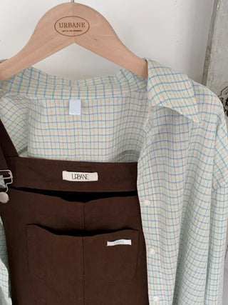Oversized check shirt