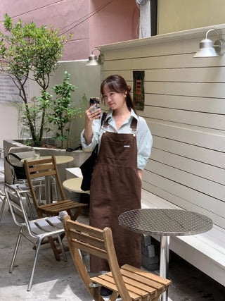 Logo Label Overalls Dress (4c)