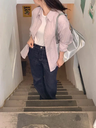 Oversized check shirt