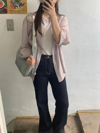 Oversized check shirt