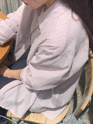 Oversized check shirt