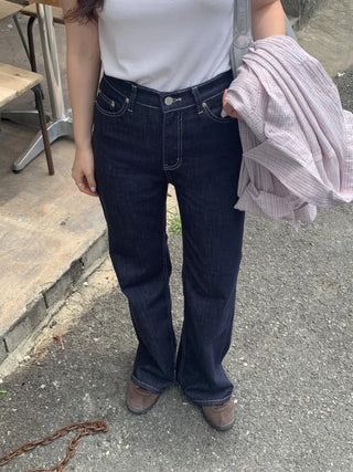 Bootcut spun denim pants