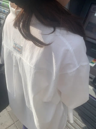 Oversized cotton white shirt