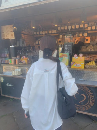 Oversized cotton white shirt