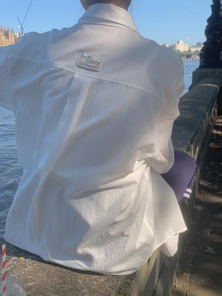 Oversized cotton white shirt