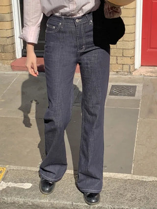 Bootcut spun denim pants