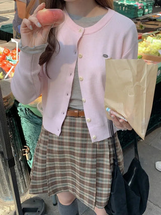 (Over 20,000 sold) 6-color Milk Round Cashmere Knit Cardigan