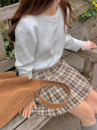 (Over 20,000 sold) 6-color Milk Round Cashmere Knit Cardigan