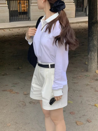Long-sleeved colored T-shirt