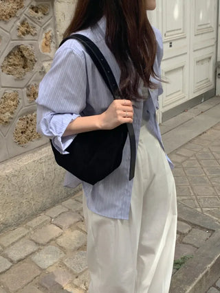 Autumn Loose Fit Striped Shirt