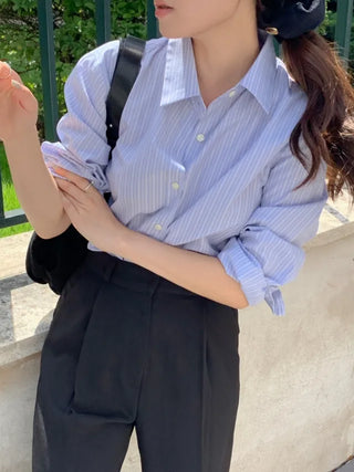 French pleated wide slacks