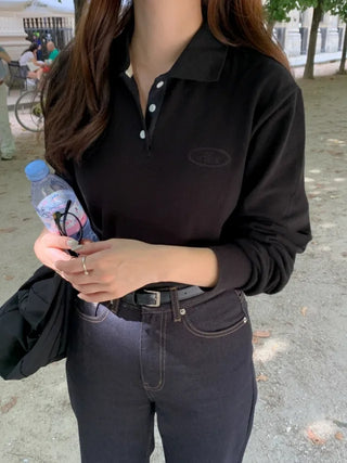 Long-sleeved colored T-shirt
