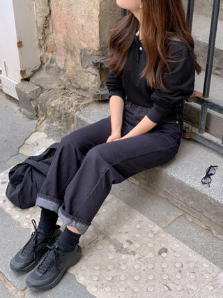Long-sleeved colored T-shirt