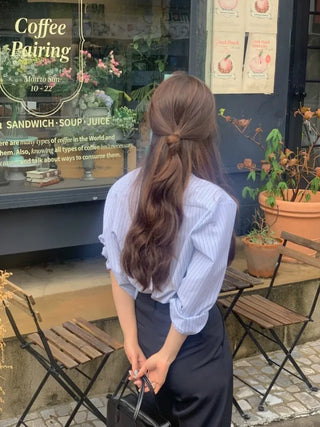 Natural Loose Fit Striped Shirt