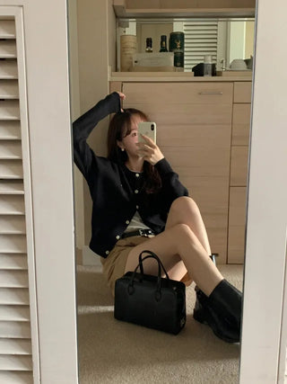 (Over 20,000 sold) 6-color Milk Round Cashmere Knit Cardigan