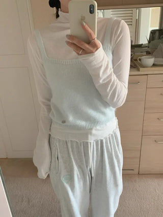 Spandex frill inner turtleneck