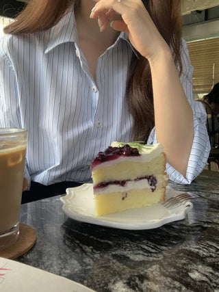 Natural Loose Fit Striped Shirt