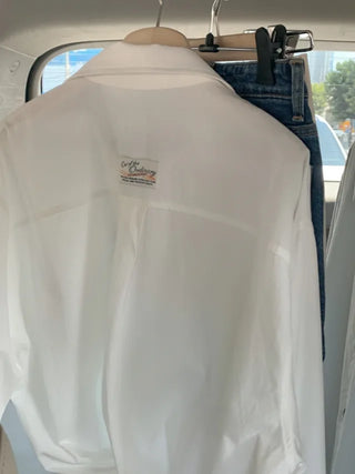 Oversized cotton white shirt