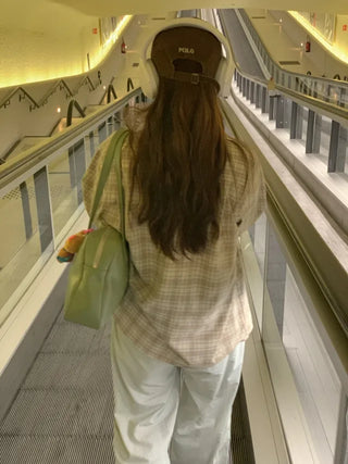 Loose-fit check shirt