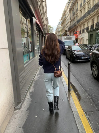 Autumn Days Semi-Wide Wash Denim Pants