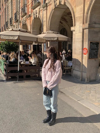 Autumn Days Semi-Wide Wash Denim Pants