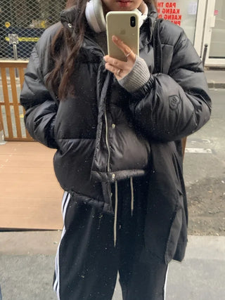 Heart Oversized Cropped Short Down Jacket (3c)