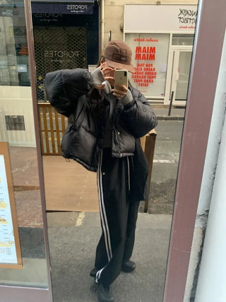 Heart Oversized Cropped Short Down Jacket (3c)