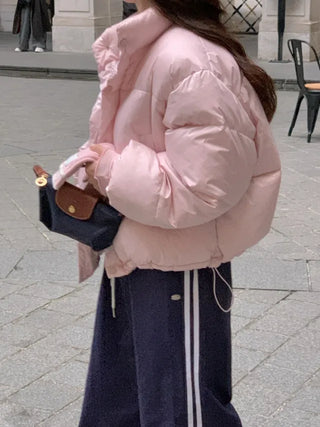 Heart Oversized Cropped Short Down Jacket (3c)
