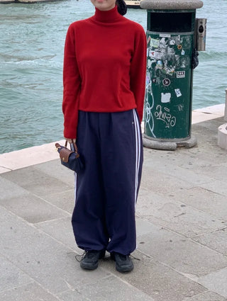 Whole Garment Cashmere Wool Turtleneck Knit