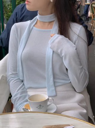 Winter Layered Inner Tie T-Shirt