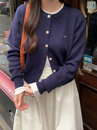 (Over 20,000 sold) 6-color Milk Round Cashmere Knit Cardigan