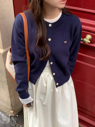 (Over 20,000 sold) 6-color Milk Round Cashmere Knit Cardigan