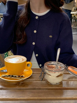 (Over 20,000 sold) 6-color Milk Round Cashmere Knit Cardigan