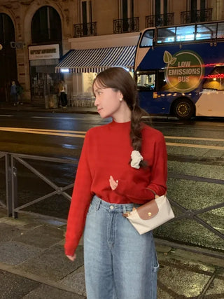 Whole Garment Cashmere Wool Turtleneck Knit