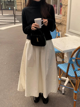 Whole Garment Cashmere Wool Turtleneck Knit