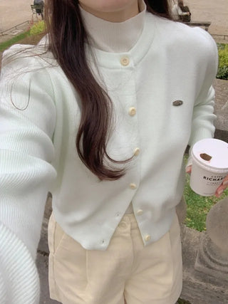 (Over 20,000 sold) 6-color Milk Round Cashmere Knit Cardigan