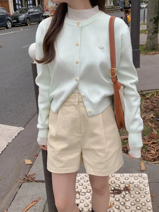 (Over 20,000 sold) 6-color Milk Round Cashmere Knit Cardigan
