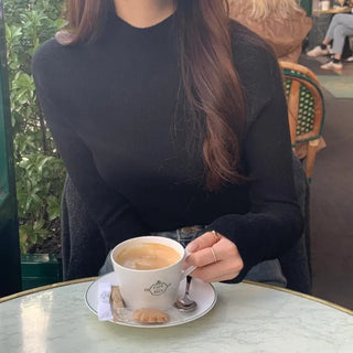 Whole Garment Cashmere Wool Turtleneck Knit