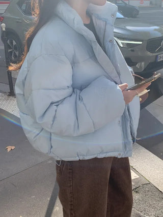 Heart Oversized Cropped Short Down Jacket (3c)