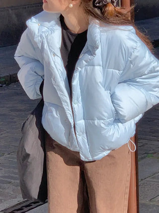 Heart Oversized Cropped Short Down Jacket (3c)