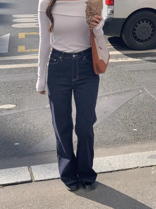 Bootcut spun denim pants