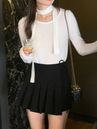 Winter Layered Inner Tie T-Shirt
