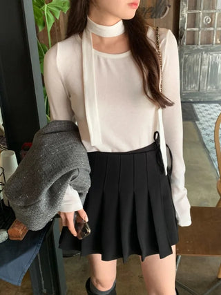Winter Layered Inner Tie T-Shirt
