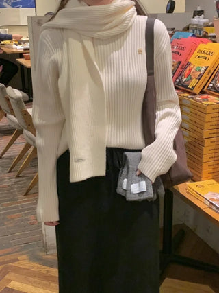 Whole Garment Cashmere Wool Scarf