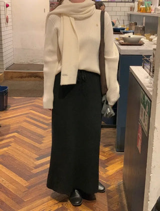 Whole Garment Cashmere Wool Scarf