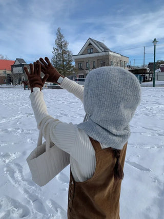 Wool knit balaclava