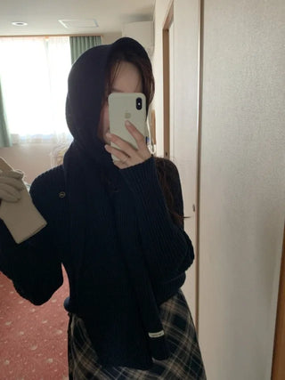 Whole Garment Wool Cashmere Ribbed Turtleneck Knit