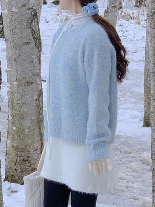 Melange Round Loose Fit Knit