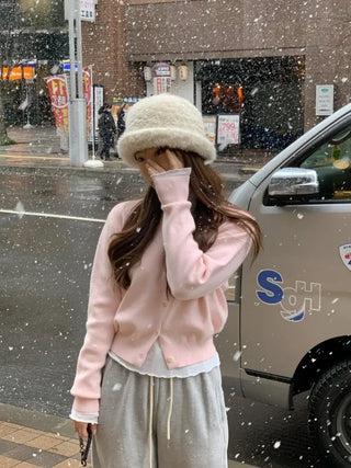 (Over 20,000 sold) 6-color Milk Round Cashmere Knit Cardigan