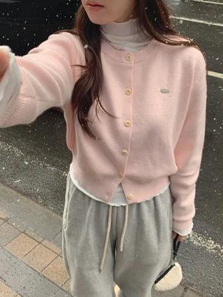 (Over 20,000 sold) 6-color Milk Round Cashmere Knit Cardigan